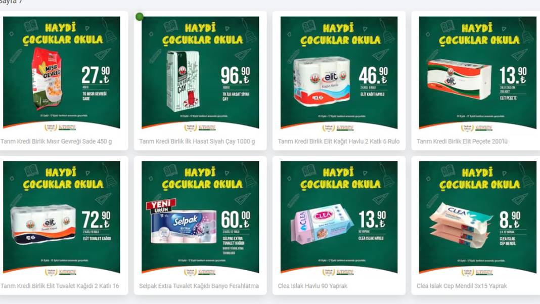 Okulların açılmasının ardından Tarım Kredi Market'ten dev indirim: İşte 12 -17 Eylül 2023 market kataloğu 5